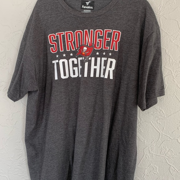 NFL FANATICS MENS TAMPA BAY BUCCANEERS XXL SHIRT STRONGER TOGETHER - Picture 2 of 3